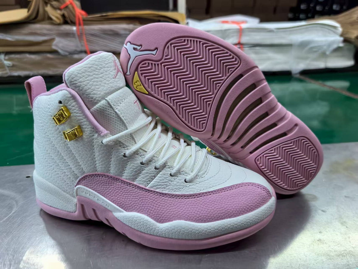 High Top Sneakers, White Pink Colorway, Lace Up Design, Casual Gift for Sneaker Fans