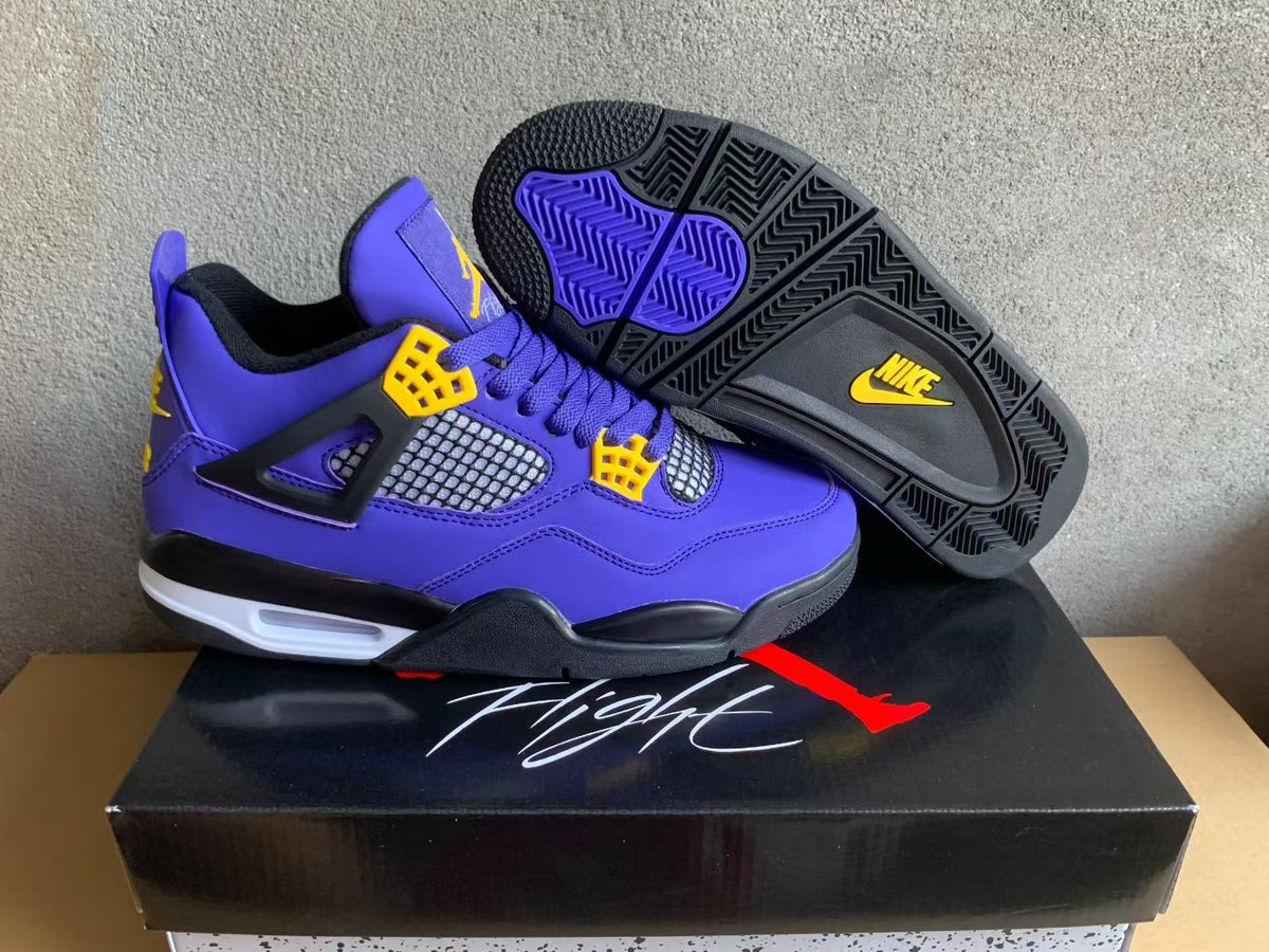 Low Top Sneakers, Purple Black Yellow Colorway, Lace Up Design, Casual Gift for Sneaker Fans