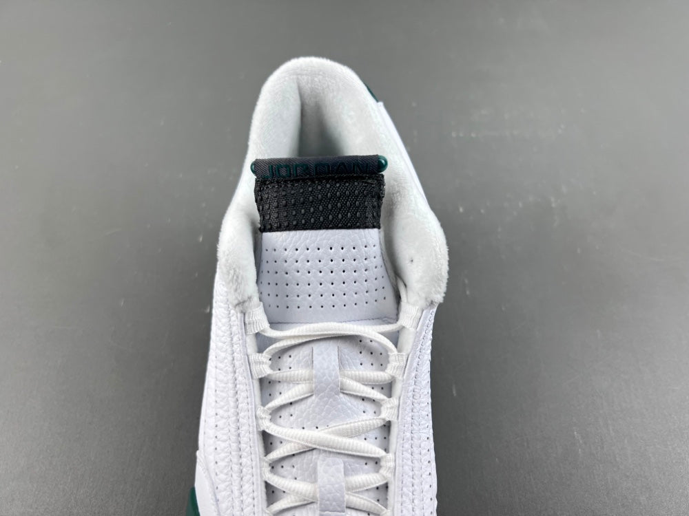 Retro Low Top Sneakers, White Green Colorway, Lace Up Design, Casual Gift for Sneaker Fans