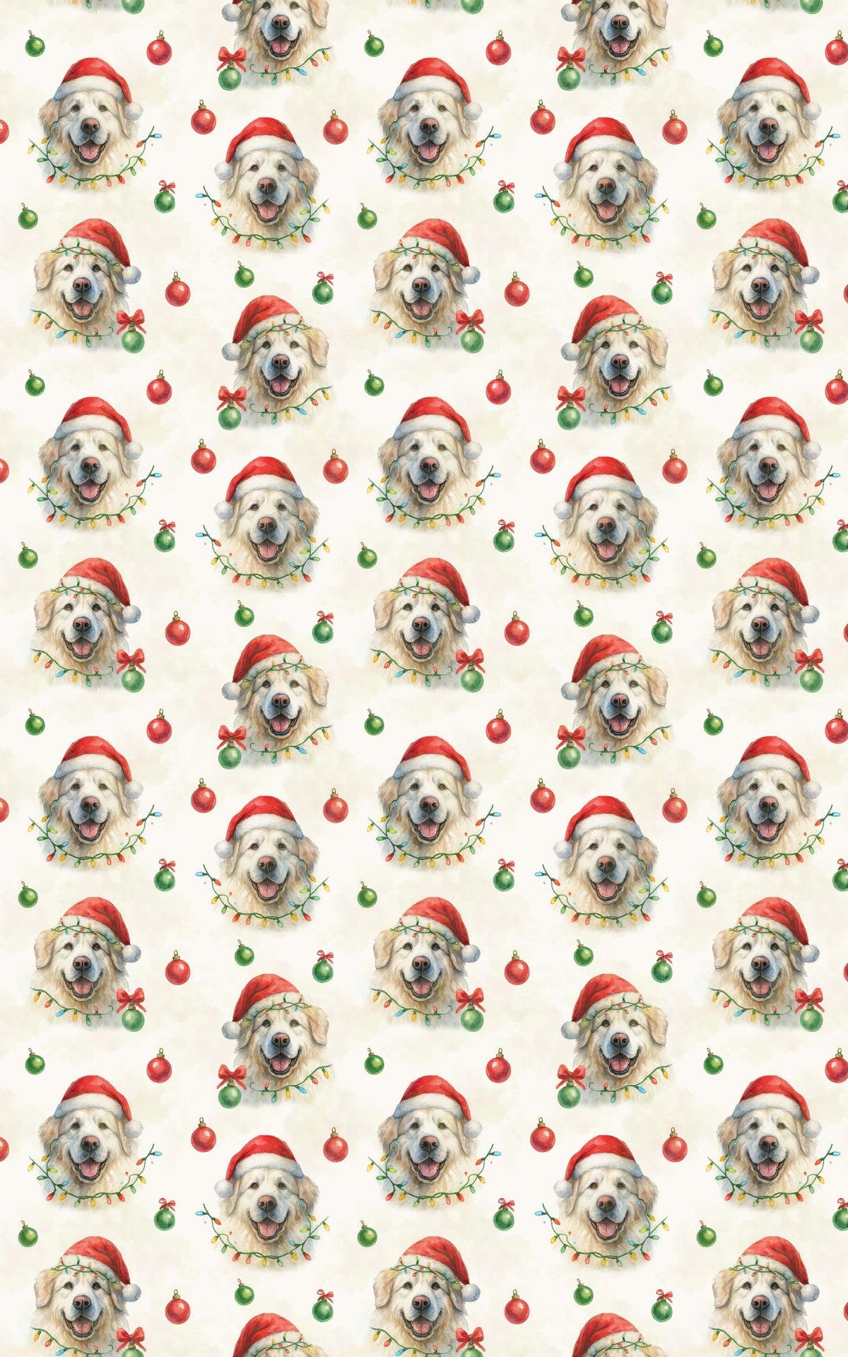 Santa Dog Gift Wrap, Golden Retriever Christmas Wrapping Paper, Golden Retriever Wrapping Paper, Xmas Present Wrap, Dog Lover