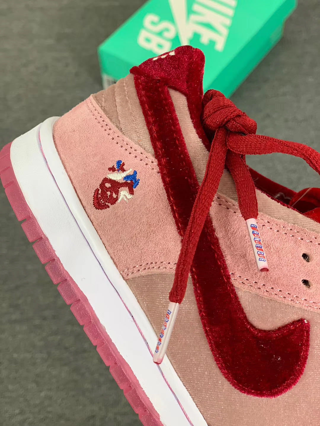 Low Top Sneakers, Pink White Colorway, Valentine Design, Lace Up Design, Casual Gift for Sneaker Fans
