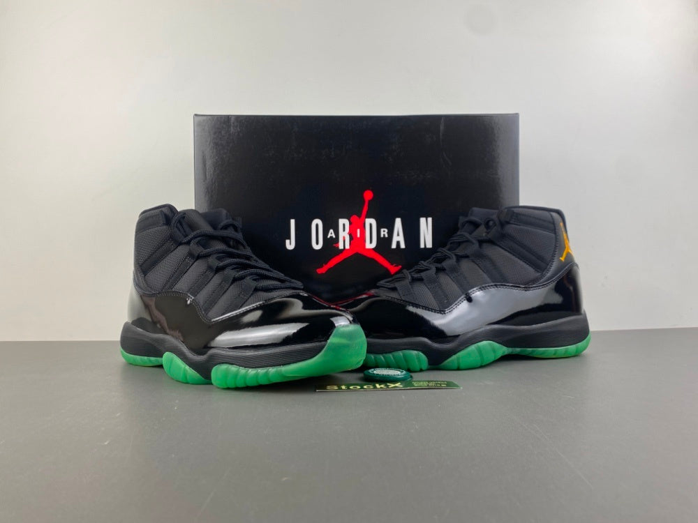 Low Top Sneakers, Black Green Yellow Colorway, Lace Up Design, Casual Gift for Sneaker Fans