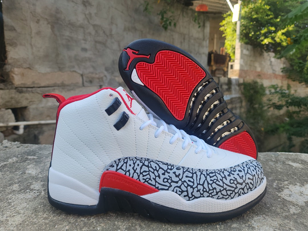 High Top Sneakers, White Black Red Colorway, Lace Up Design, Casual Gift for Sneaker Fans