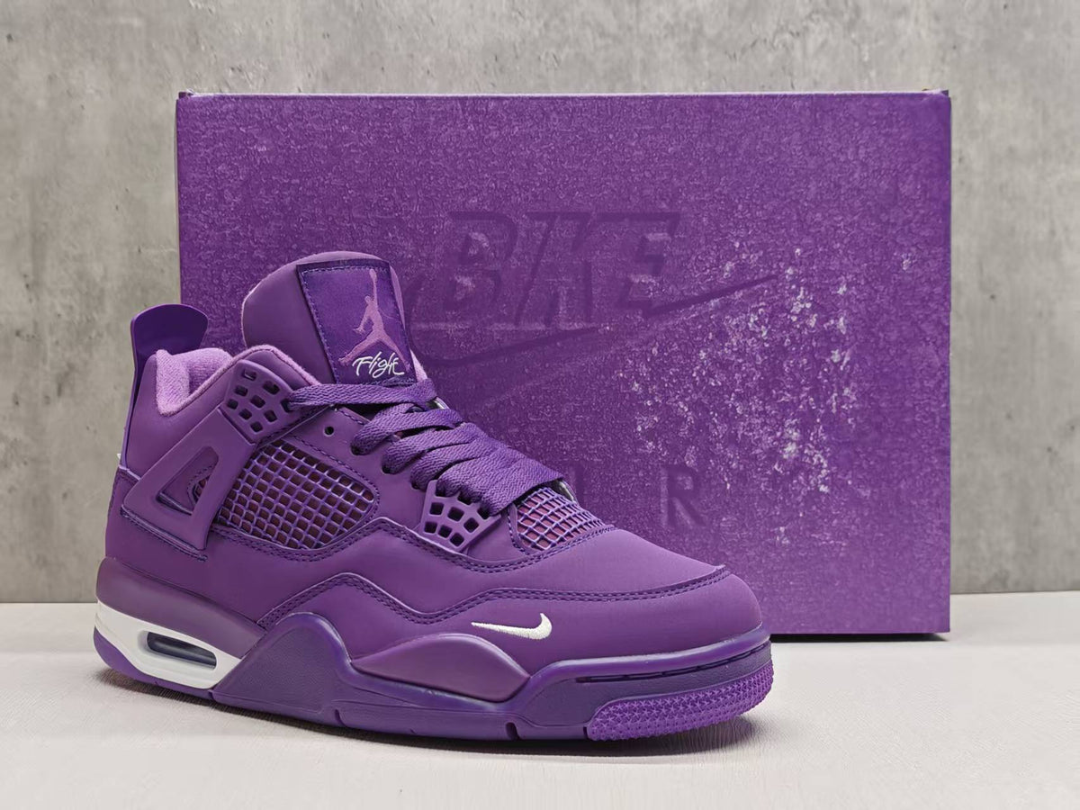 Mid Top Sneakers, Purple Colorway, Lace Up Design, Casual Gift for Sneaker Fans