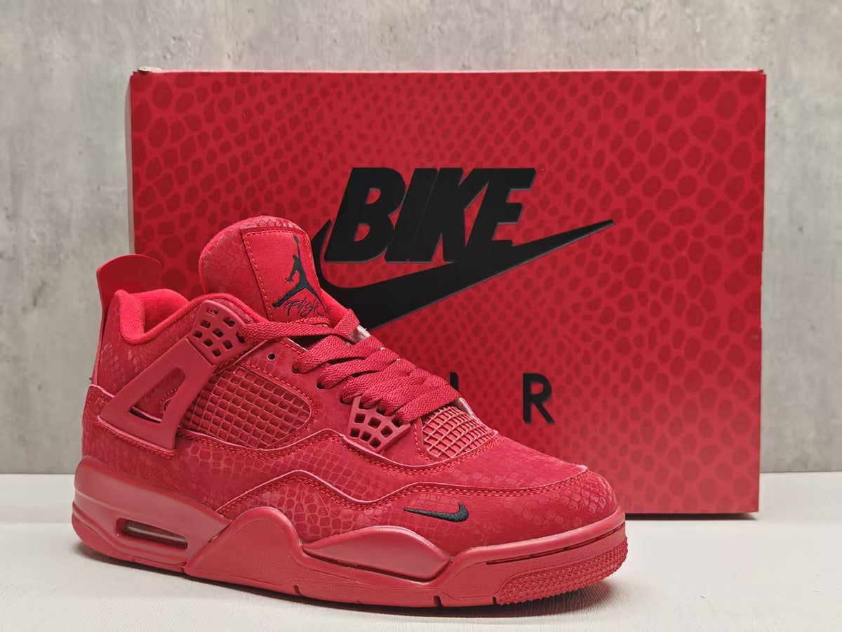 Mid Top Sneakers, Red Colorway, Lace Up Design, Casual Gift for Sneaker Fans