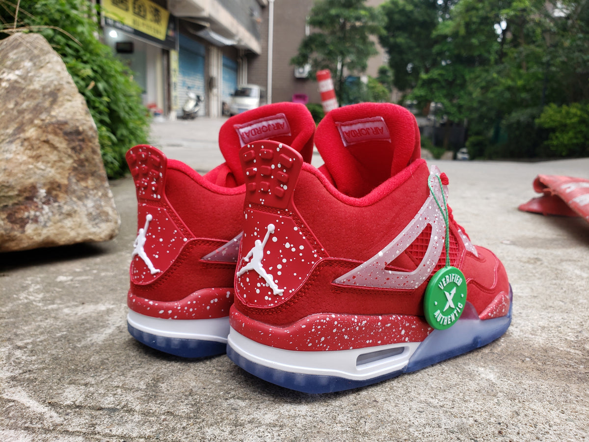 Sneakers, Red Blue Colorway, Lace Up Design, Casual Gift for Sneaker Fans