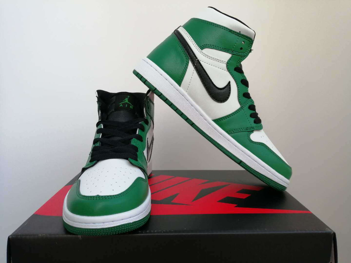Sneakers, White Green Colorway, Lace Up Design, Casual Gift for Sneaker Fans