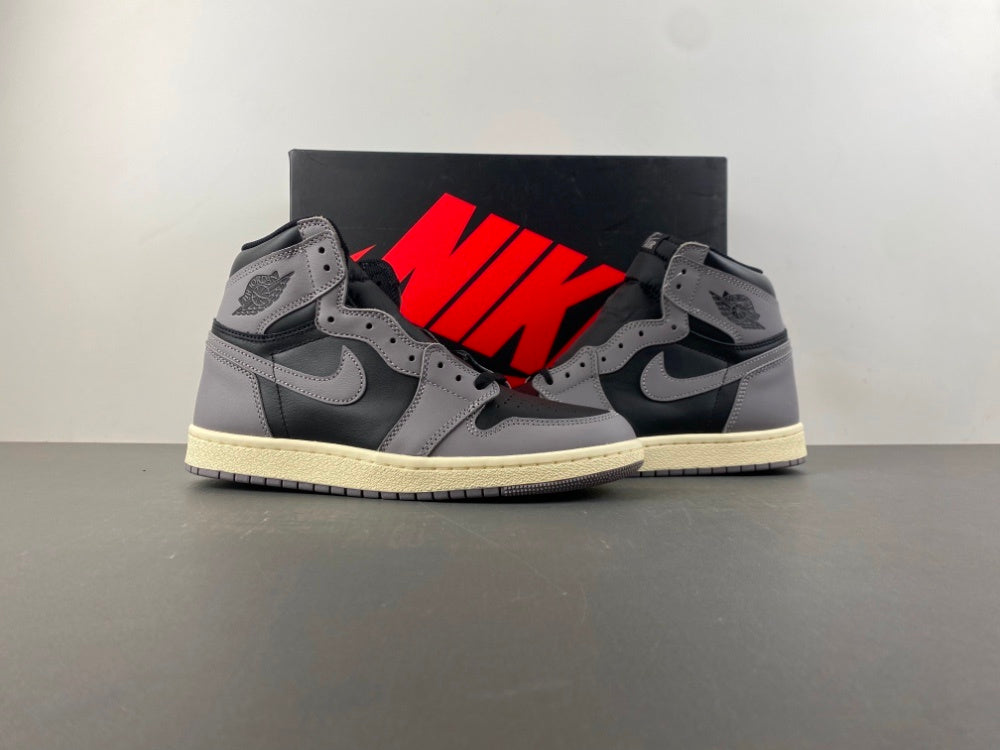 High Top Sneakers, Gray Black Colorway, Lace Up Design, Casual Gift for Sneaker Fans