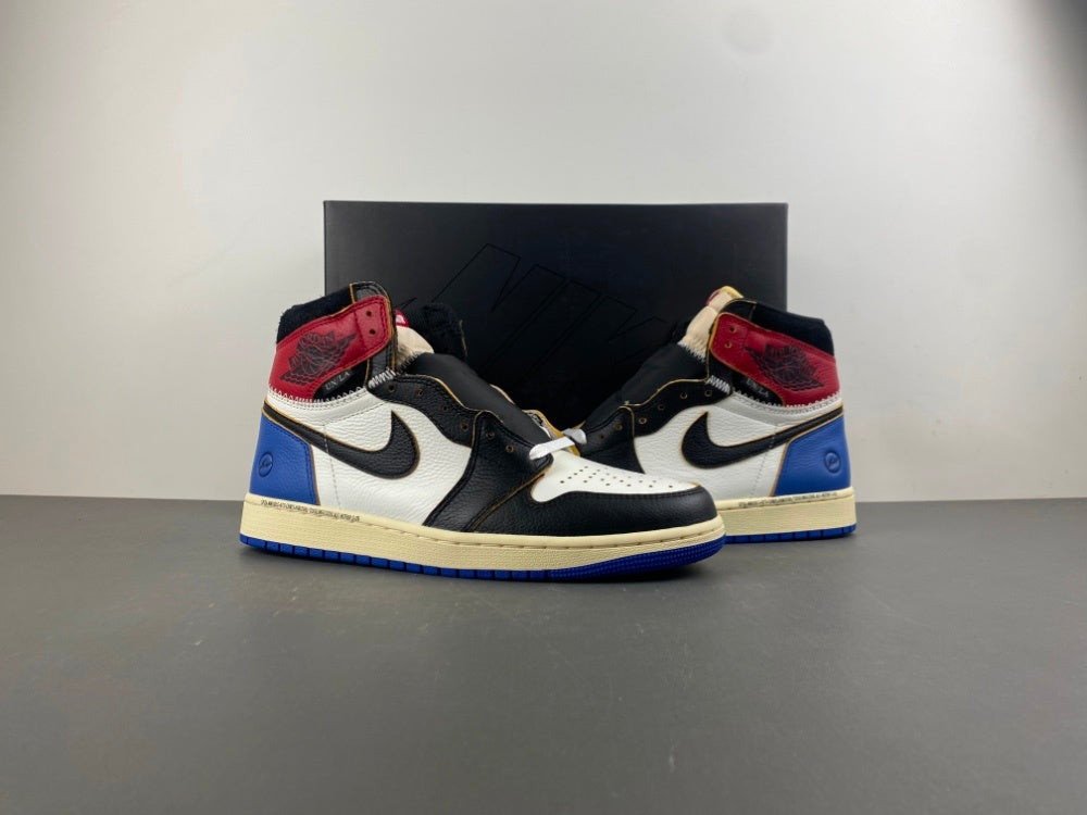 High Top Sneakers, Blue White Black Colorway, Lace Up Design, Casual Gift for Sneaker Fans