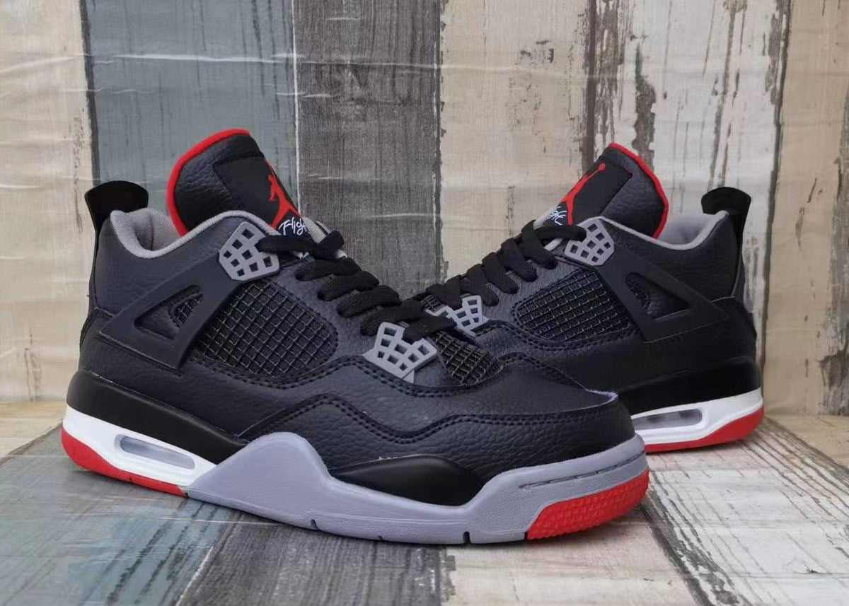 Sneakers, Black Red Gray Colorway, Lace Up Design, Casual Gift for Sneaker Fans