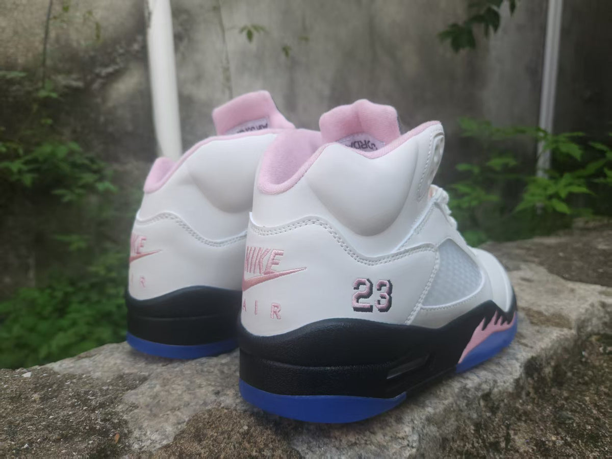 High Top Sneakers, Pink Colorway, Lace Up Design, Casual Gift for Sneaker Fans