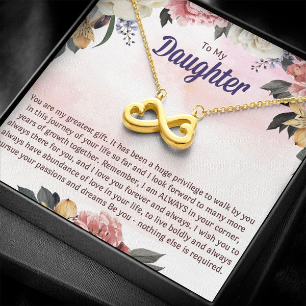 Handcrafted Pendant Necklace, Infinity Heart Necklace for Daughter, Birthday Necklace Present from Dad, Christmas Keepsake Je