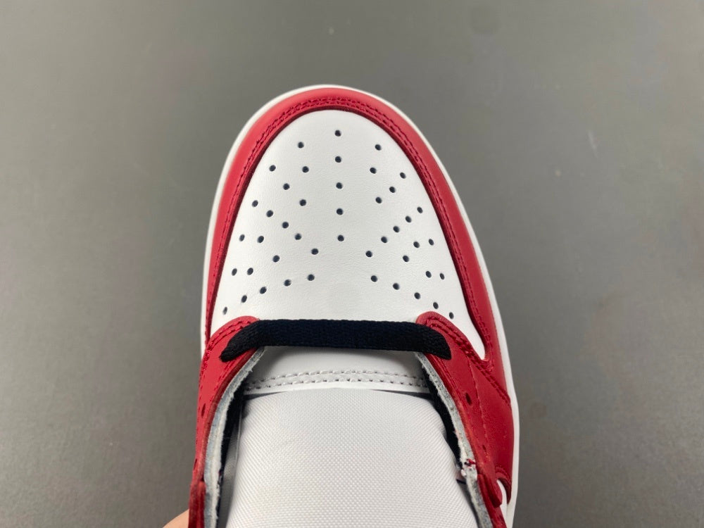Low Top Sneakers, White Red Colorway, Lace Up Design, Casual Gift for Sneaker Fans