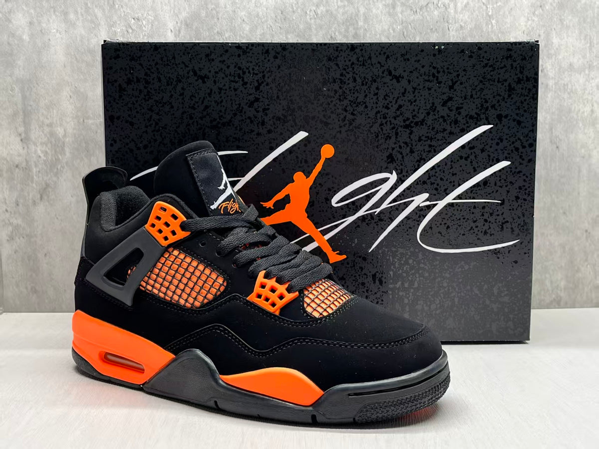 Mid Top Sneakers, Orange Colorway, Lace Up Design, Casual Gift for Sneaker Fans