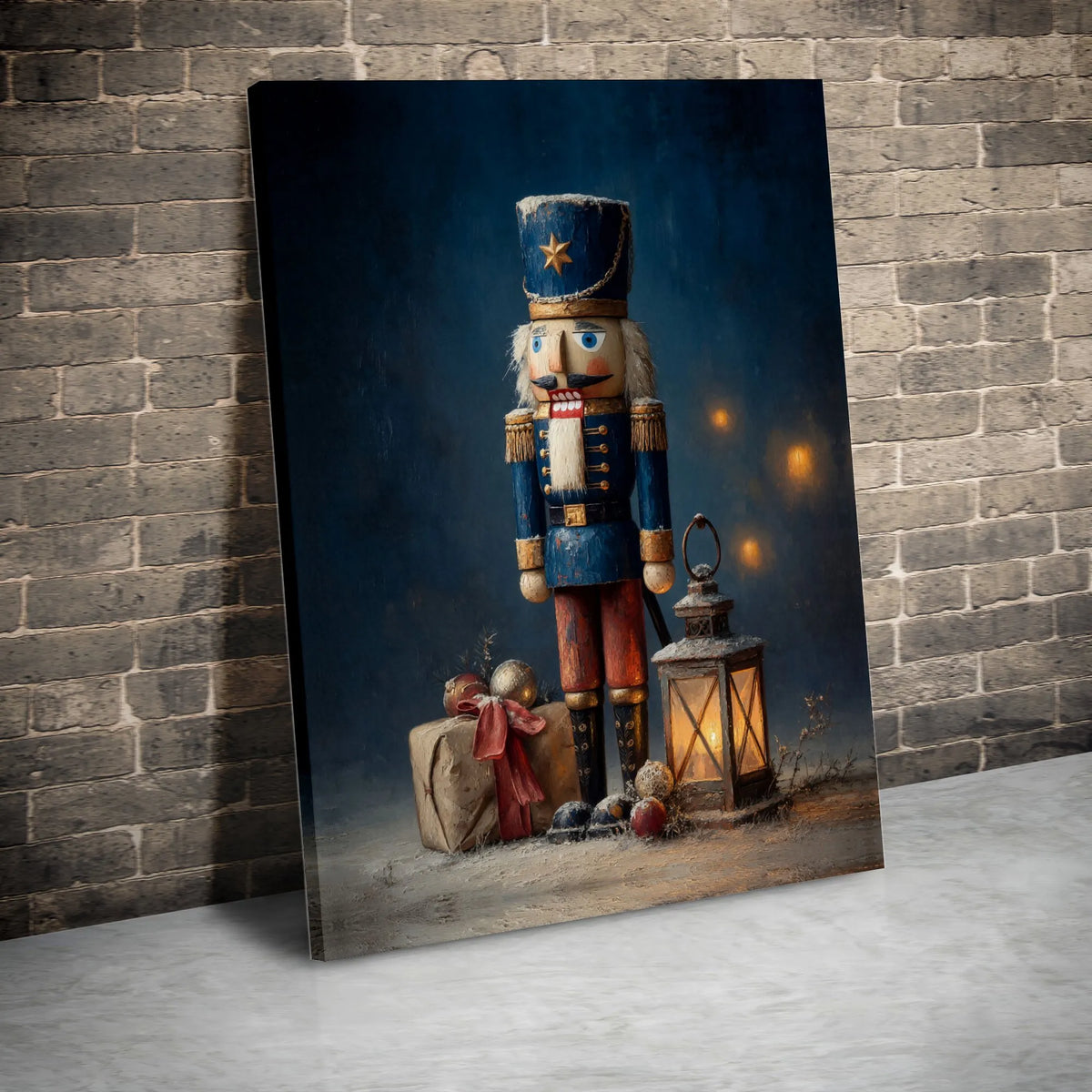 Nutcracker Soldier Wall Art, Vintage Christmas Nutcracker Canvas Print, Holiday Nutcracker Canvas Decor, Festive Xmas Wall Ca