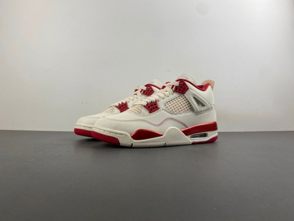 Low Top Sneakers, Off White Red Colorway, Valentine Design, Lace Up Design, Casual Gift for Sneaker Fans