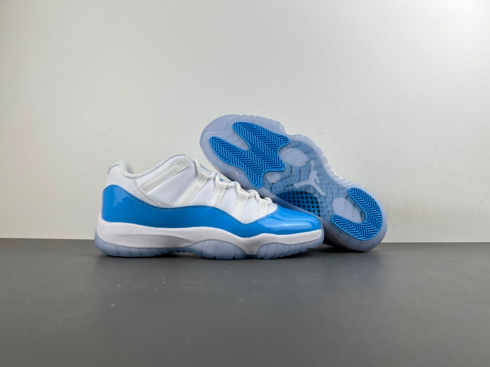 Low Top Sneakers, White University Blue Colorway, Lace Up Design, Casual Gift for Sneaker Fans