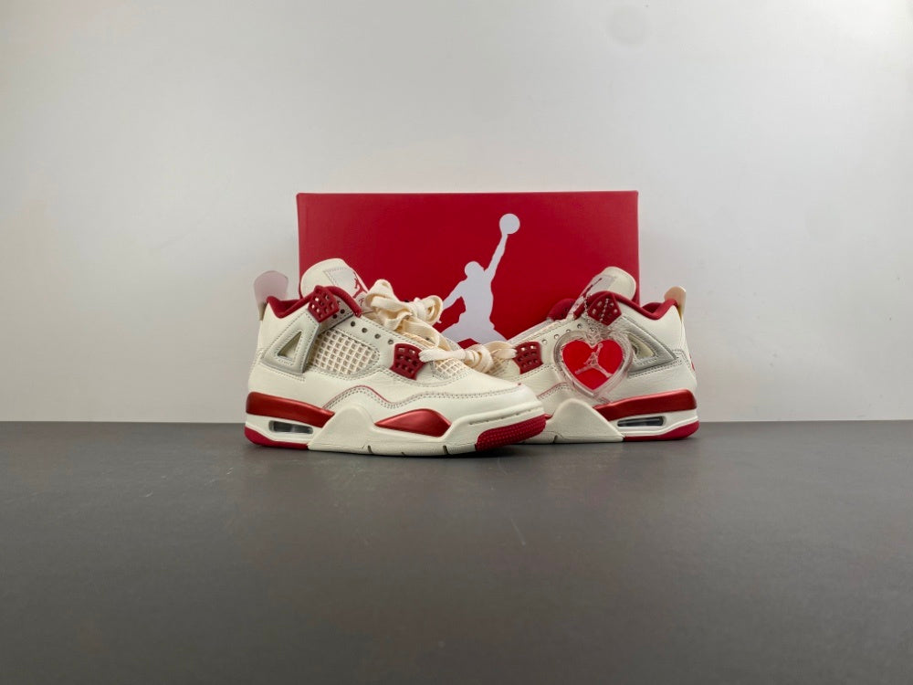 Low Top Sneakers, Off White Red Colorway, Valentine Design, Lace Up Design, Casual Gift for Sneaker Fans