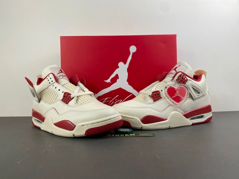 Low Top Sneakers, Off White Red Colorway, Valentine Design, Lace Up Design, Casual Gift for Sneaker Fans
