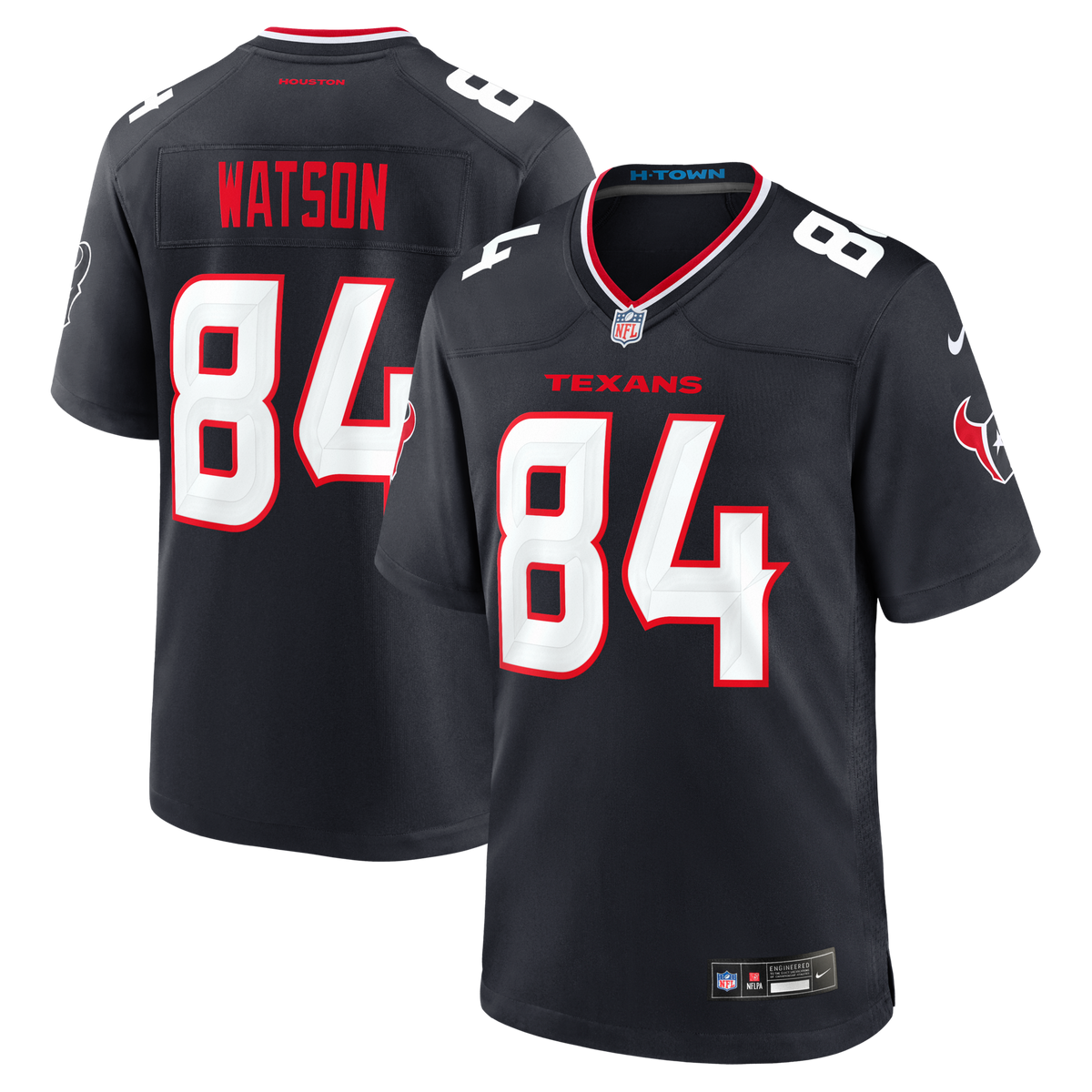 Houston Texans Justin Watson Navy Team Game Jersey