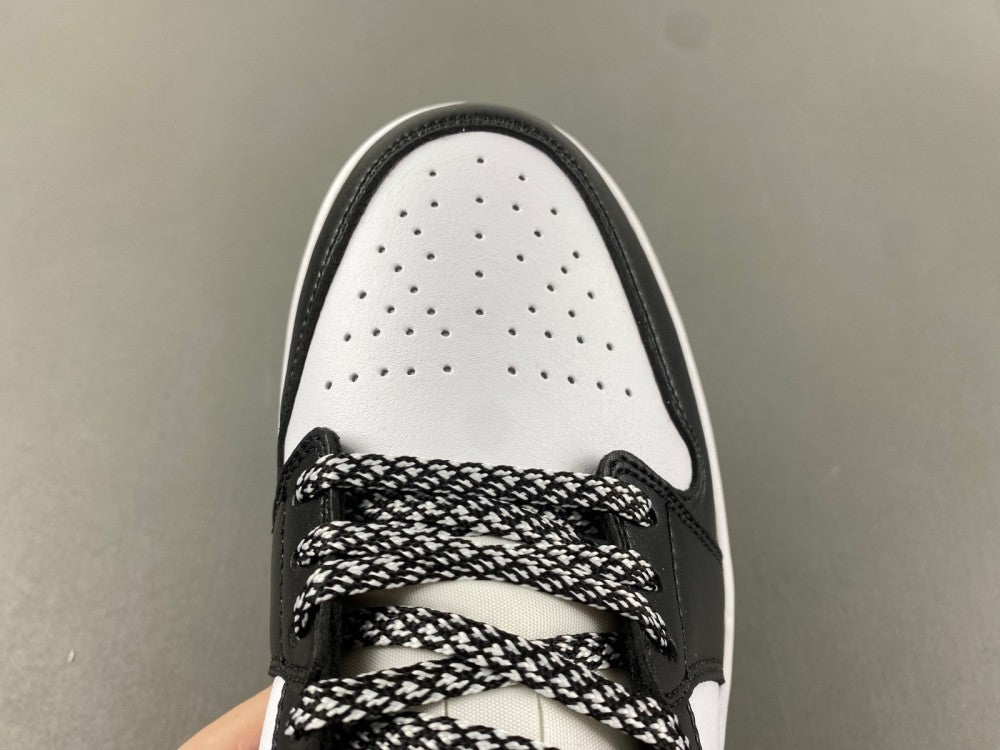 Low Top Sneakers, White Black Colorway, Lace Up Design, Casual Gift for Sneaker Fans