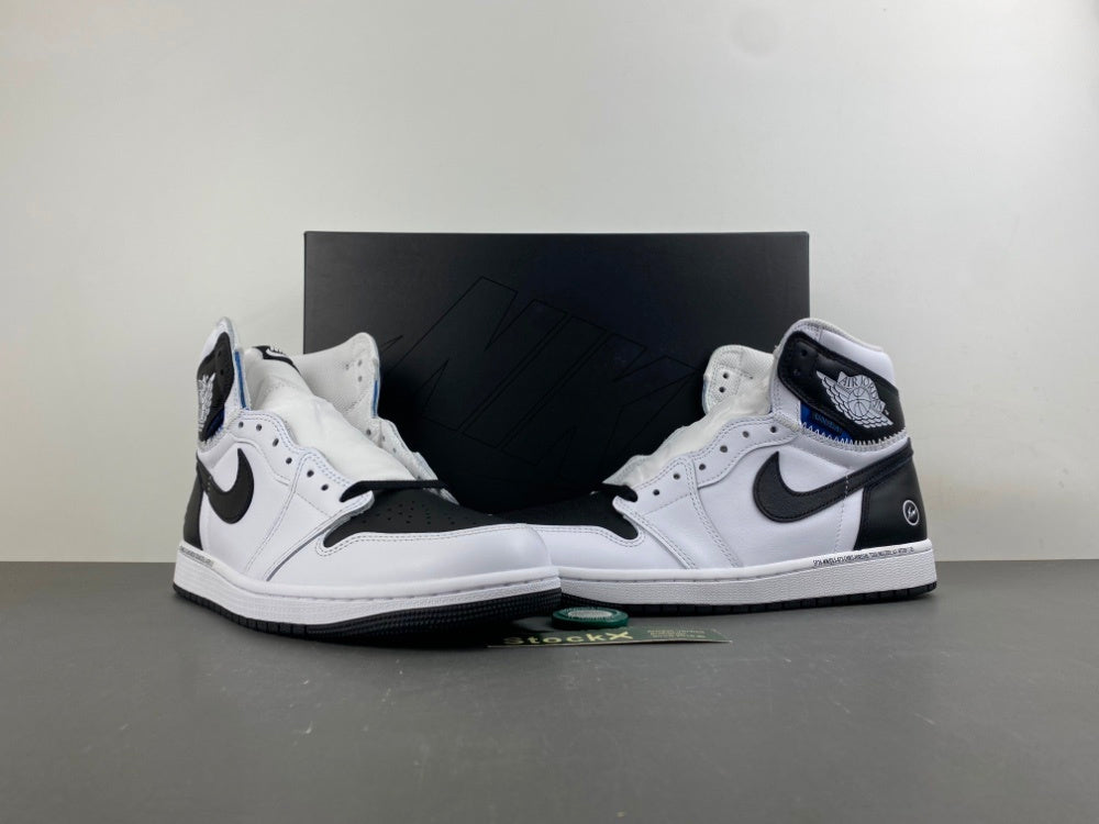 High Top Sneakers, Blue White Black Colorway, Lace Up Design, Casual Gift for Sneaker Fans