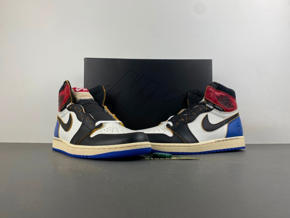High Top Sneakers, Blue White Black Colorway, Lace Up Design, Casual Gift for Sneaker Fans