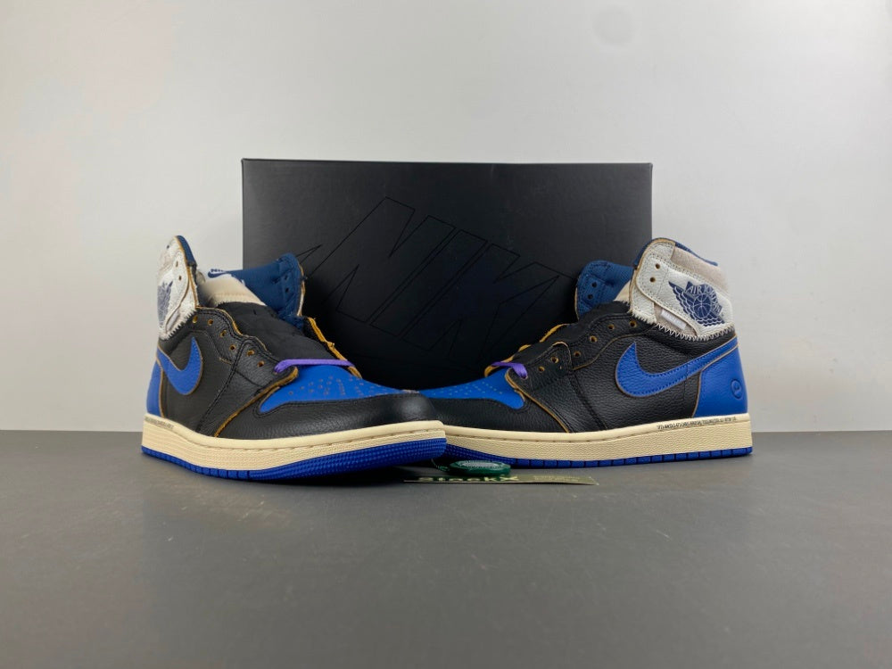 High Top Sneakers, Blue White Black Purple Colorway, Lace Up Design, Casual Gift for Sneaker Fans