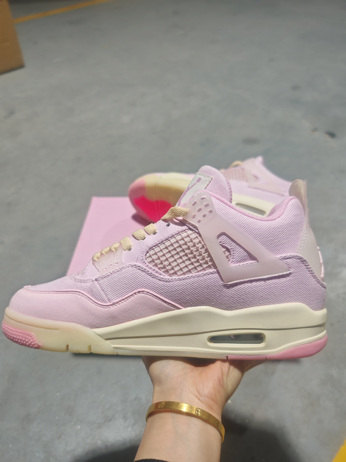 Mid Top Sneakers, Red Pink Colorway, Lace Up Design, Casual Gift for Sneaker Fans