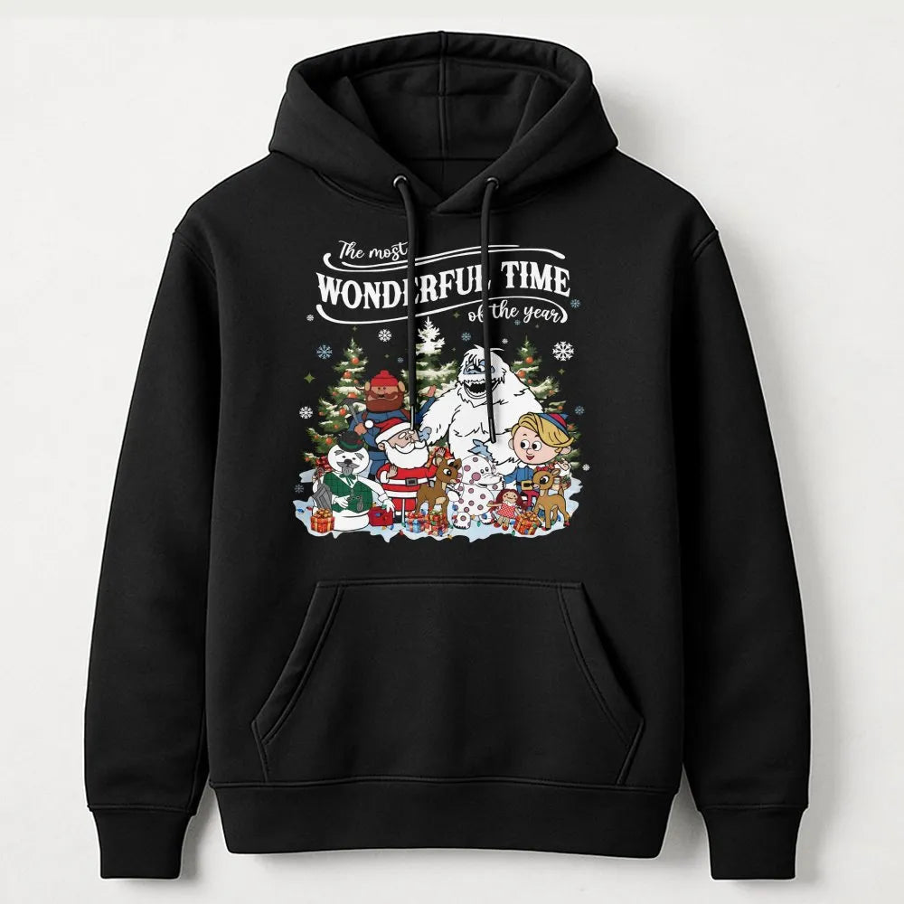 Classic Holiday Cartoon Sweatshirt, Retro Christmas Character Hoodie, Vintage 90s Winter Pullover, Adorable Festive Xmas Hood