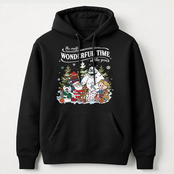 Classic Holiday Cartoon Sweatshirt, Retro Christmas Character Hoodie, Vintage 90s Winter Pullover, Adorable Festive Xmas Hood