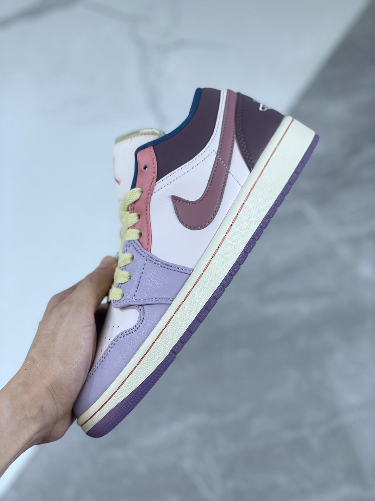 Low Top Shoes, Purple Pink Colorway, Lace Up Design, Casual Gift for Shoe Lovers