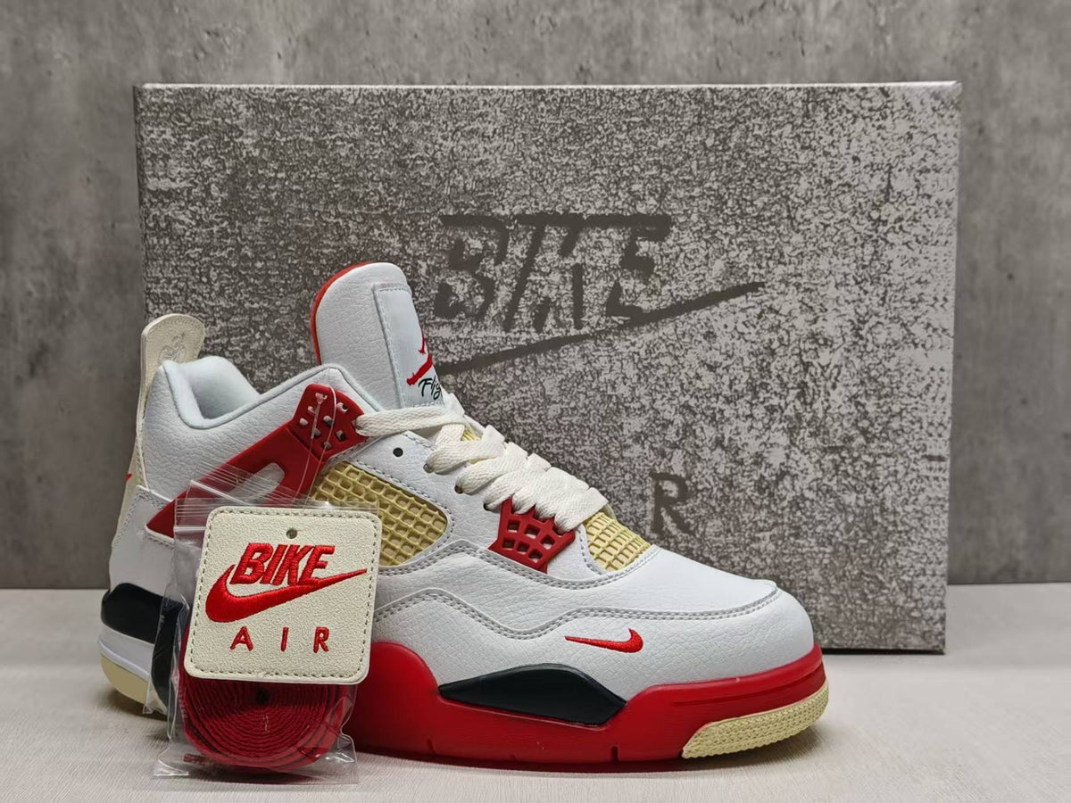 Mid Top Sneakers, Red Colorway, Lace Up Design, Casual Gift for Sneaker Fans