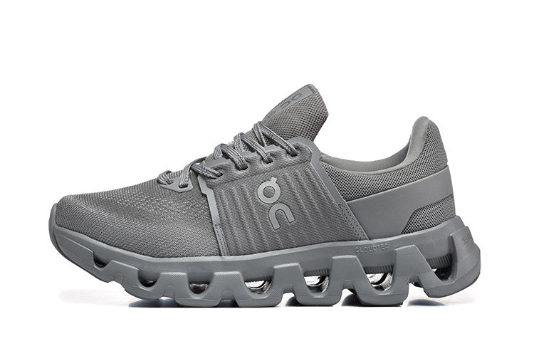 Low Top Sneakers, Gray Colorway, Lace Up Design, Casual Gift for Sneaker Fans