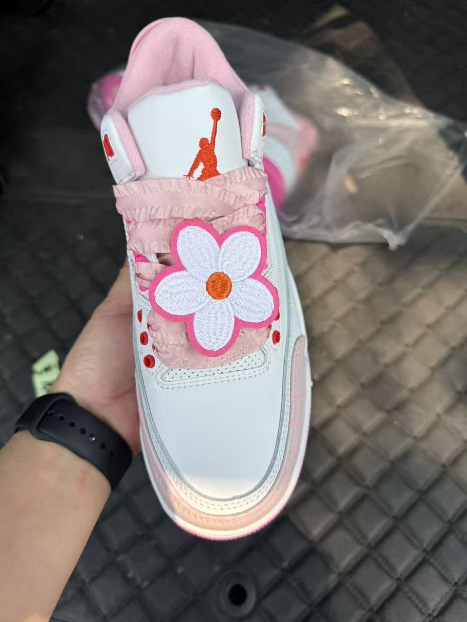 Low Top Sneakers, White Pink Colorway, Lace Up Design, Casual Gift for Sneaker Fans