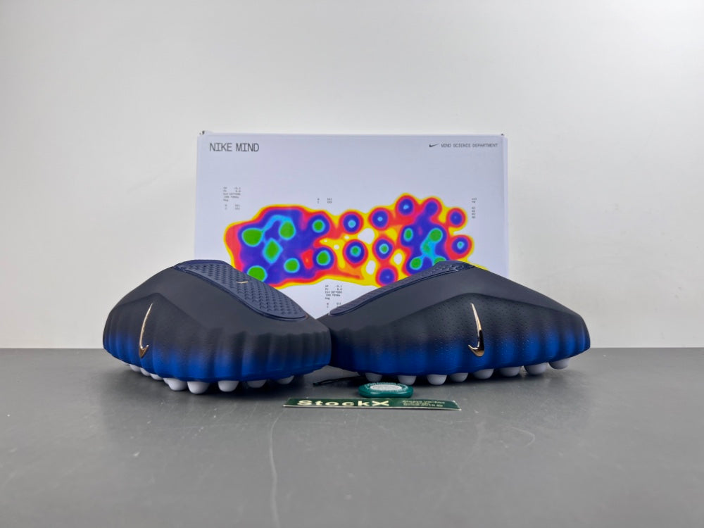 Slides, Blue Black Colorway, Slip On Design, Casual Gift for Shoe Lovers
