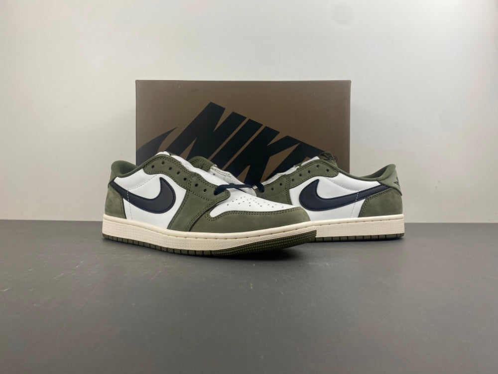 Retro Low Top Sneakers, Olive Green Colorway, Reverse Hook Design, Lace Up Design, Casual Gift for Sneaker Fans