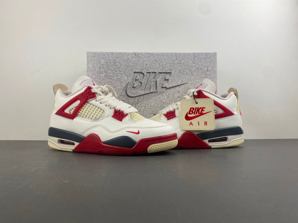 Low Top Sneakers, White Black Red Colorway, Lace Up Design, Casual Gift for Sneaker Fans