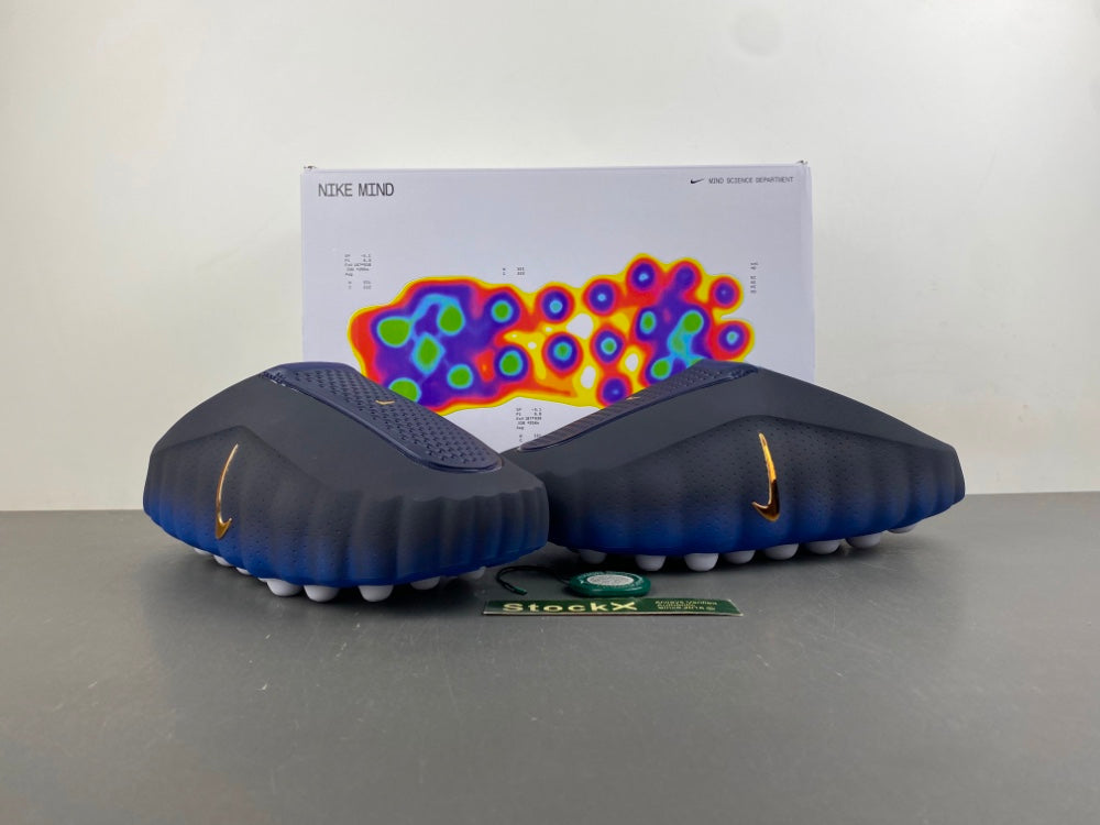 Slides, Blue Black Colorway, Slip On Design, Casual Gift for Shoe Lovers