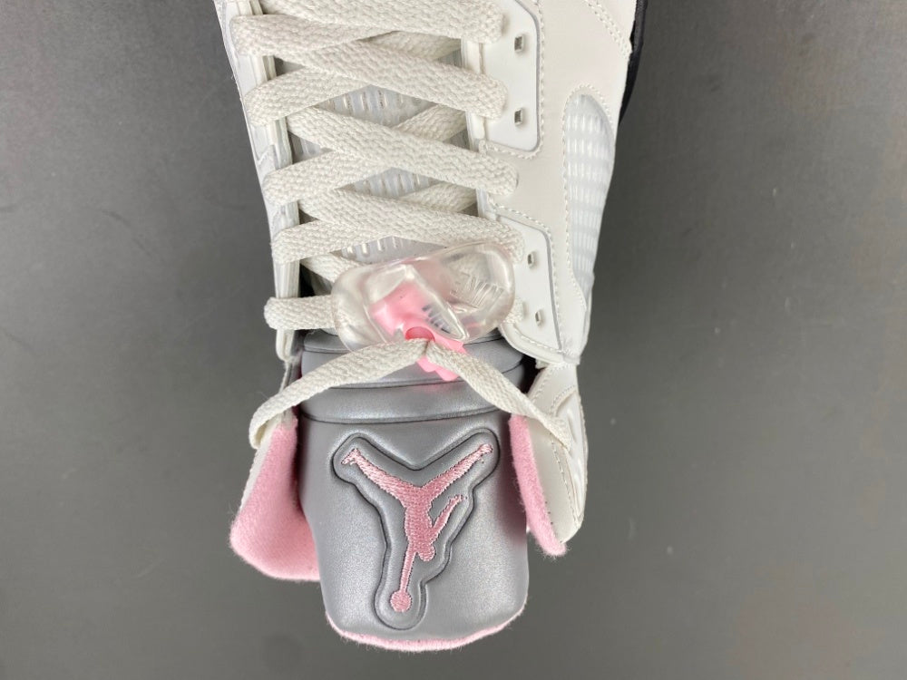 Low Top Sneakers, White Black Pink Colorway, Leather Footwear, Lace Up Design, Casual Gift for Sneaker Fans