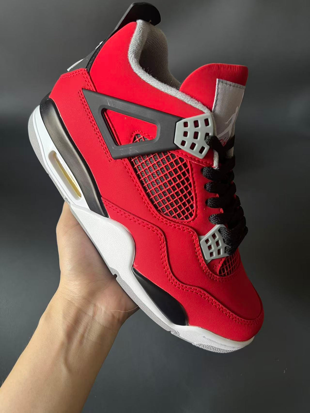 Retro Mid Top Sneakers, Red Colorway, Lace Up Design, Casual Gift for Sneaker Fans
