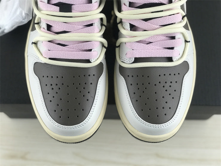 Low Top Sneakers, Gray White Colorway, Lace Up Design, Casual Gift for Sneaker Fans