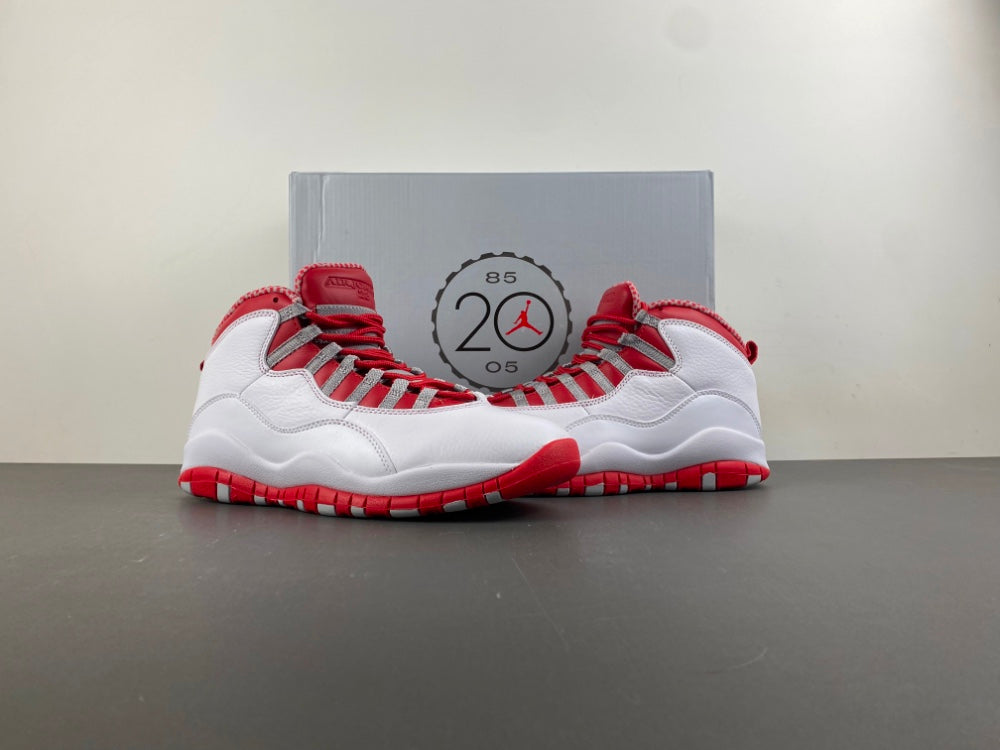 Retro High Top Sneakers, White Red Gray Colorway, Lace Up Design, Casual Gift for Sneaker Fans