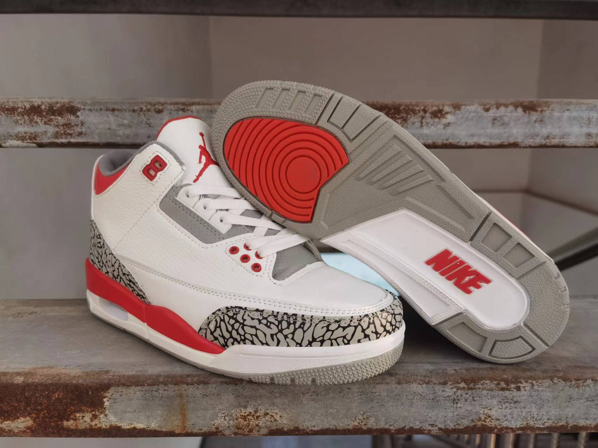 Sneakers, Beige White Red Colorway, Lace Up Design, Casual Gift for Sneaker Fans