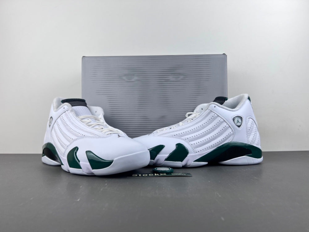 Retro Low Top Sneakers, White Green Colorway, Lace Up Design, Casual Gift for Sneaker Fans