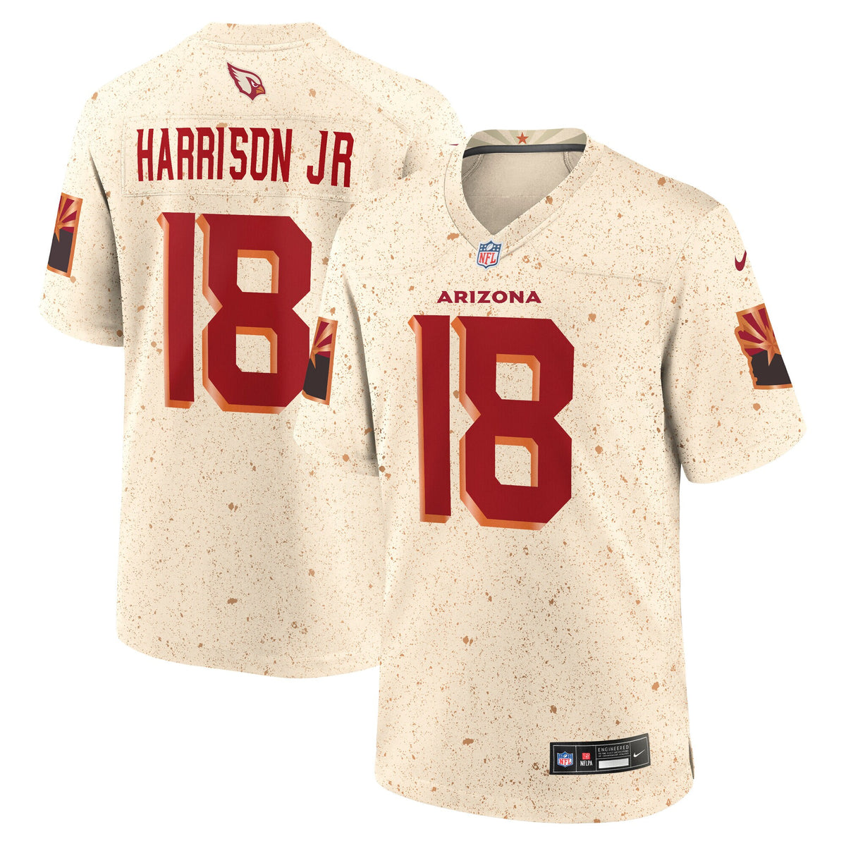 Arizona Cardinals Marvin Harrison Jr. Natural 2025 Rivalries Collection Game Jersey