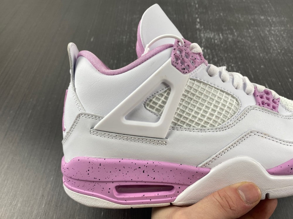 Sneakers, White Pink Colorway, Leather Footwear, Lace Up Design, Casual Gift for Sneaker Fans