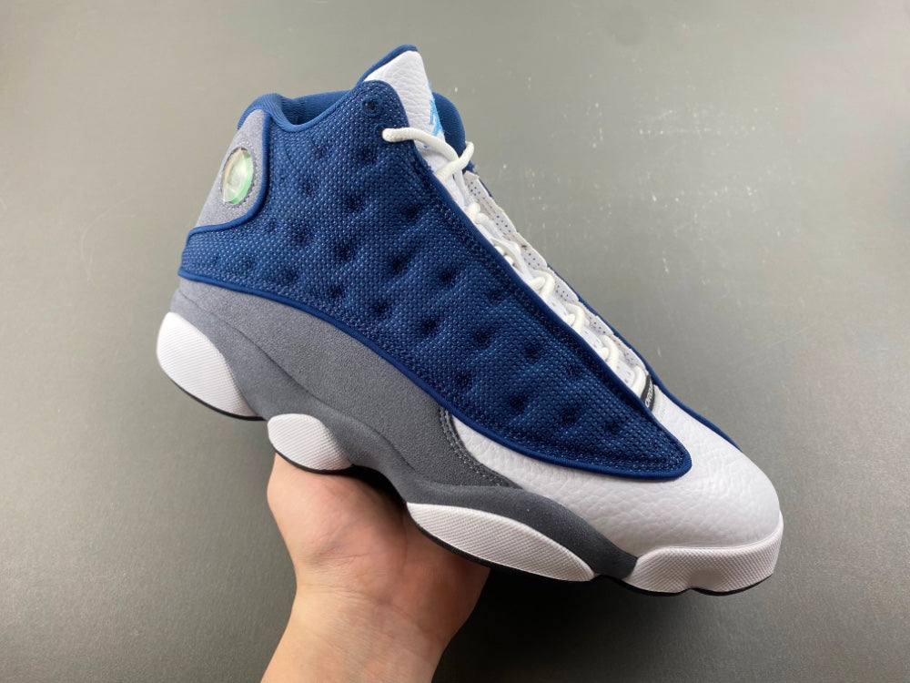 High Top Sneakers, Blue White Gray Colorway, Lace Up Design, Casual Gift for Sneaker Fans