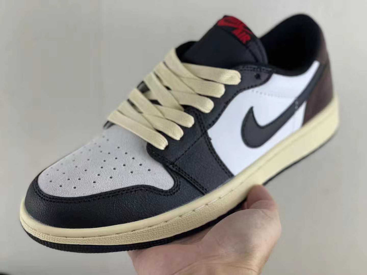 Low Top Shoes, White Black Colorway, Lace Up Design, Casual Gift for Shoe Lovers