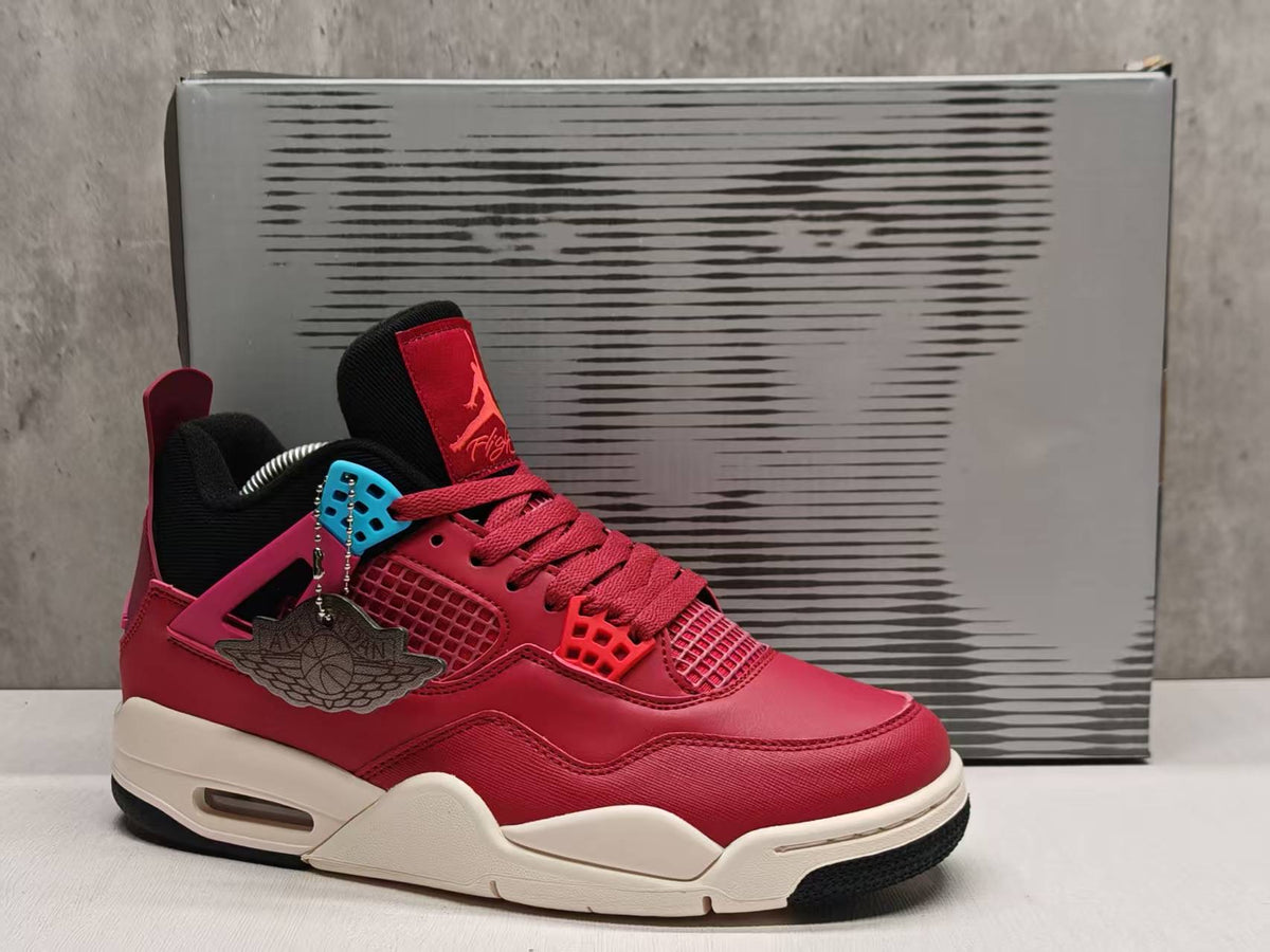 Mid Top Sneakers, Red White Colorway, Lace Up Design, Casual Gift for Sneaker Fans